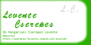 levente cserepes business card